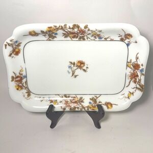 Haviland Limoges France Floral Porcelain Rectangular Platter Tray H&Co L 12x8